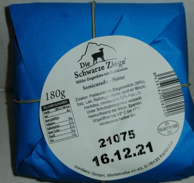3x180gr Andalusischer Ziegenkse (Schwarze Ziege)mit Affinationen, Madagasskarpfeffer,Kruter+Natur