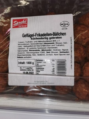 Sprehe Geflgel-Frikadellen-Bllchen - 1,00 kg Stck