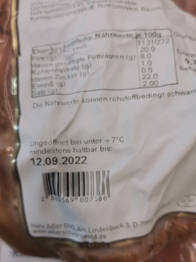 Adler Schwarzwald Burehxle 750-850gr